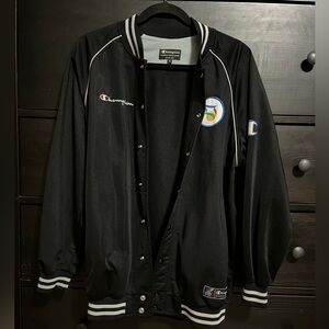 Unisex Champion Black Varsity Jacket